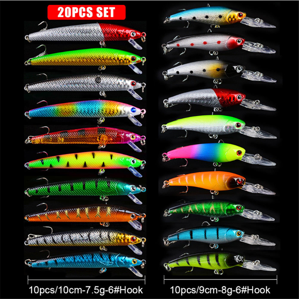 20 sztuk/partia Minnow zestaw  – Fishing Lure Crankbait recenzja i cena